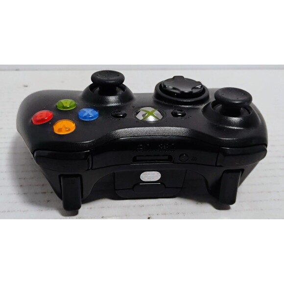 MICROSOFT XBOX 360 OEM WIRELESS CONTOLLER BLACK TESTED WORKING - Picture 4 of 6